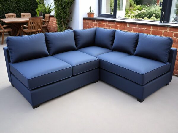 Luxury blue leather sofa