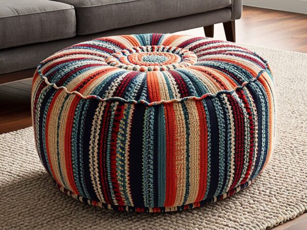 Coloured pouf