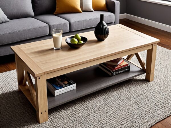 Simple wooden coffee table