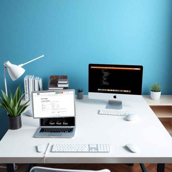 White square office table