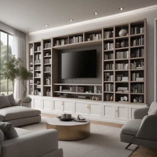 Luxury home bookshelf