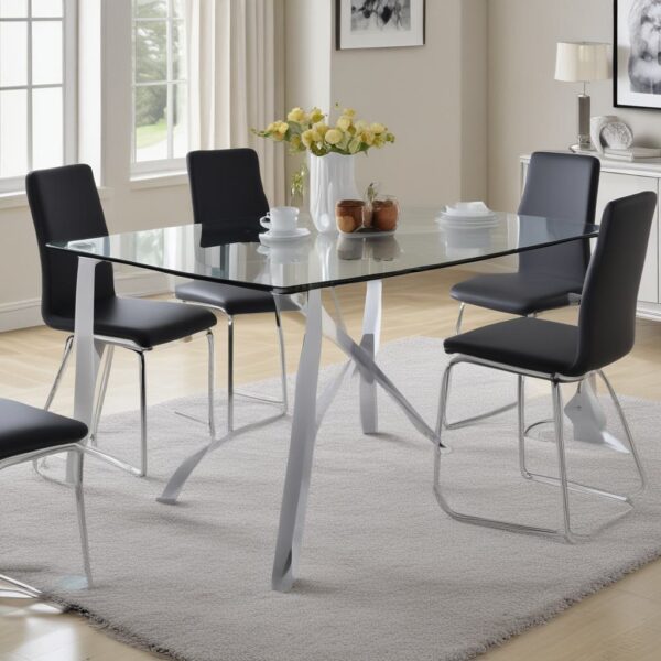 Glass dining table